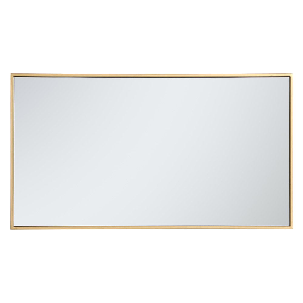 Elegant Wall Mirror - Brass, L 20" (MR42036BR)