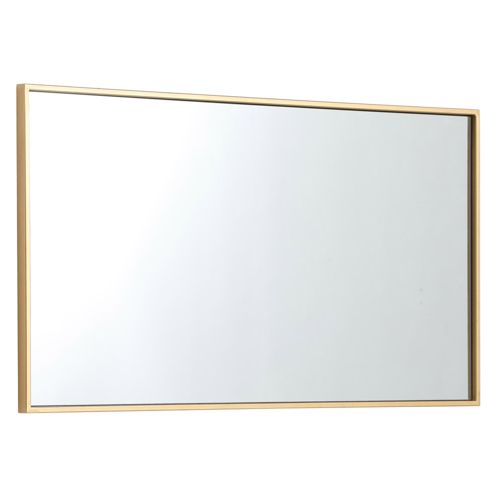 Elegant Wall Mirror - Brass, L 20" (MR42036BR)