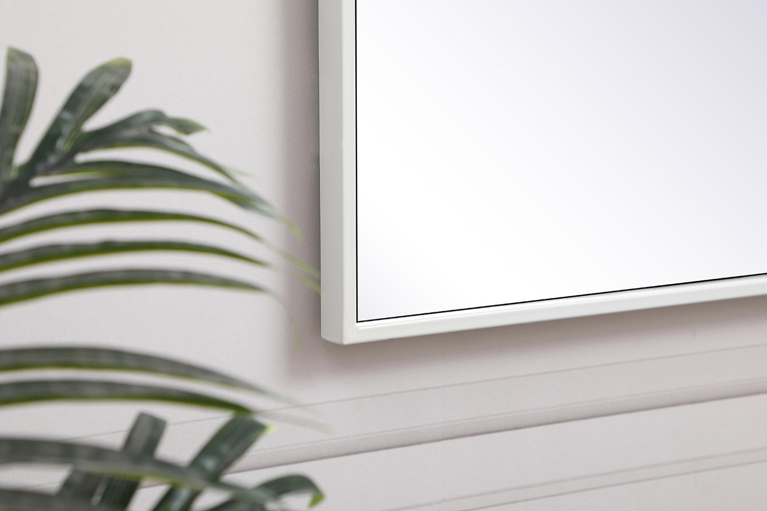 Elegant Wall Mirror - White, L 20" (MR42036WH)