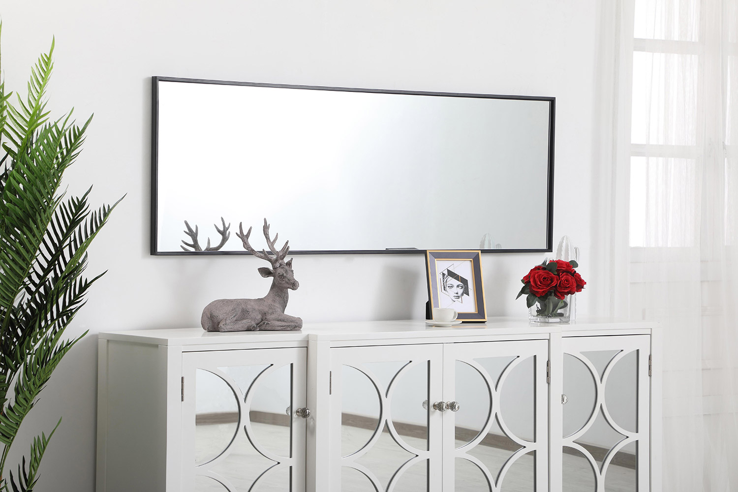 Elegant Wall Mirror - Black, L 20" (MR42060BK)