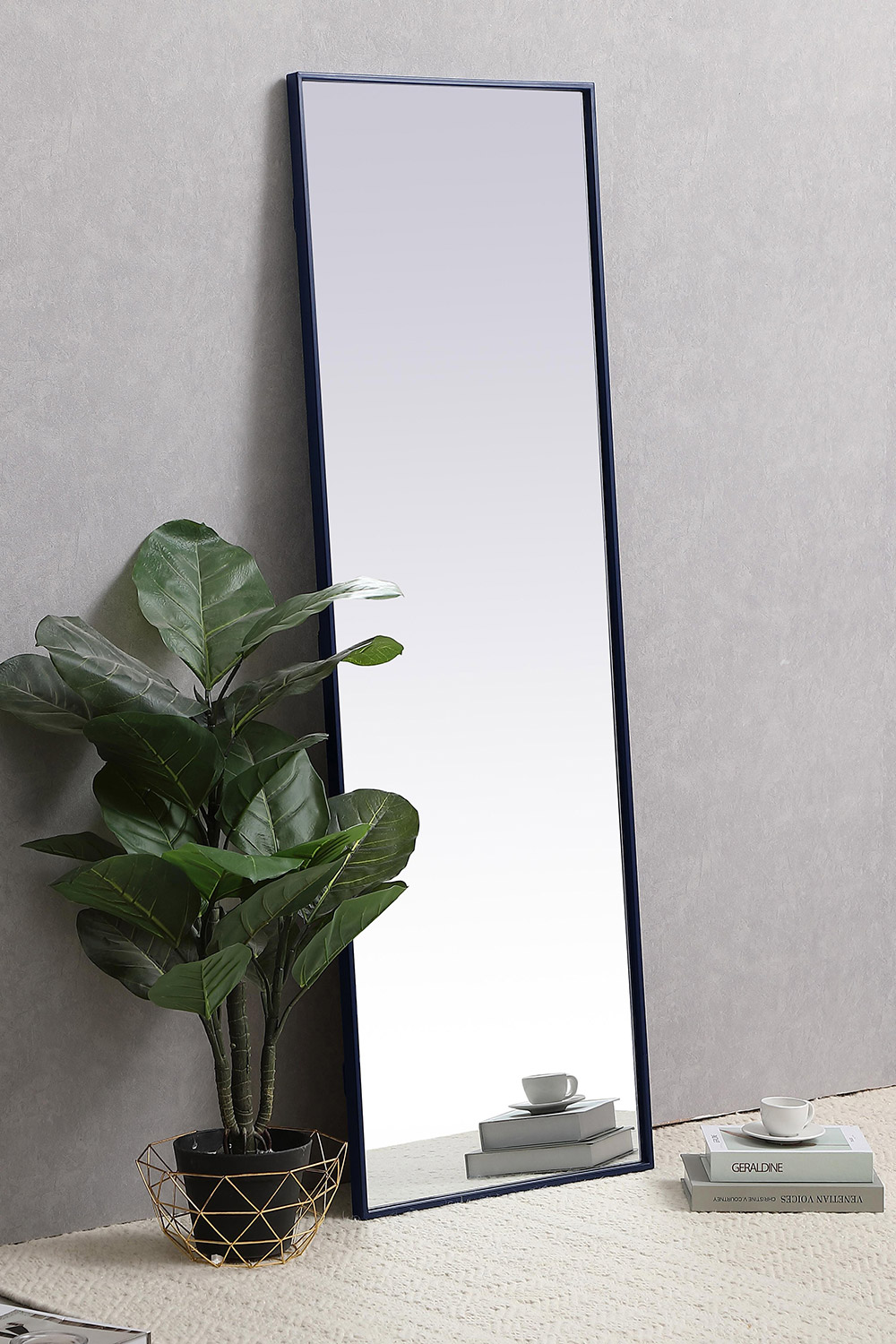 Elegant Wall Mirror - Blue, L 20" (MR42060BL)