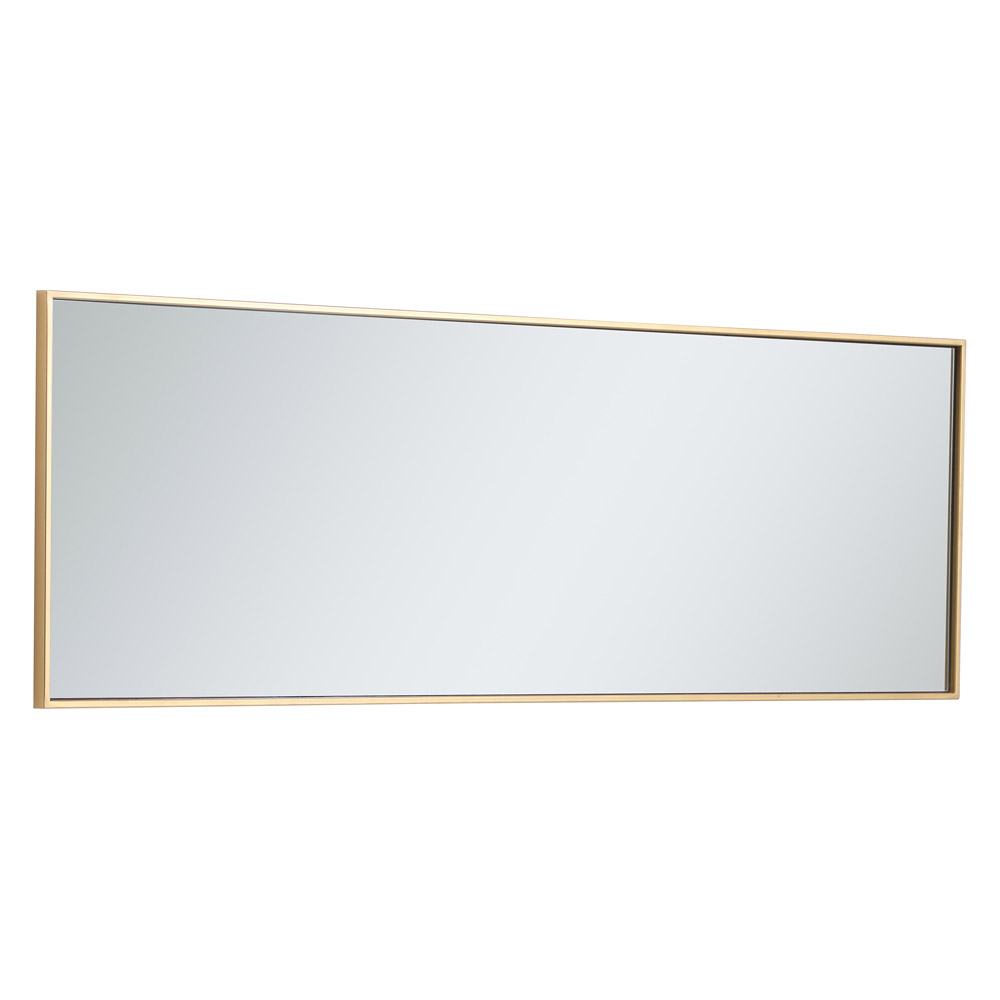 Elegant Wall Mirror - Brass, L 20" (MR42060BR)