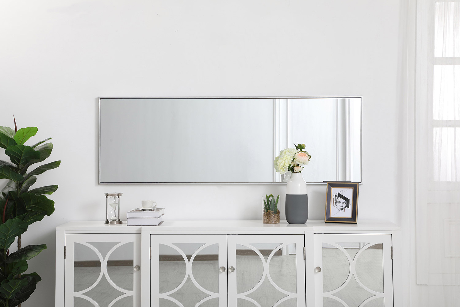 Elegant Wall Mirror - Silver, L 20" (MR42060S)