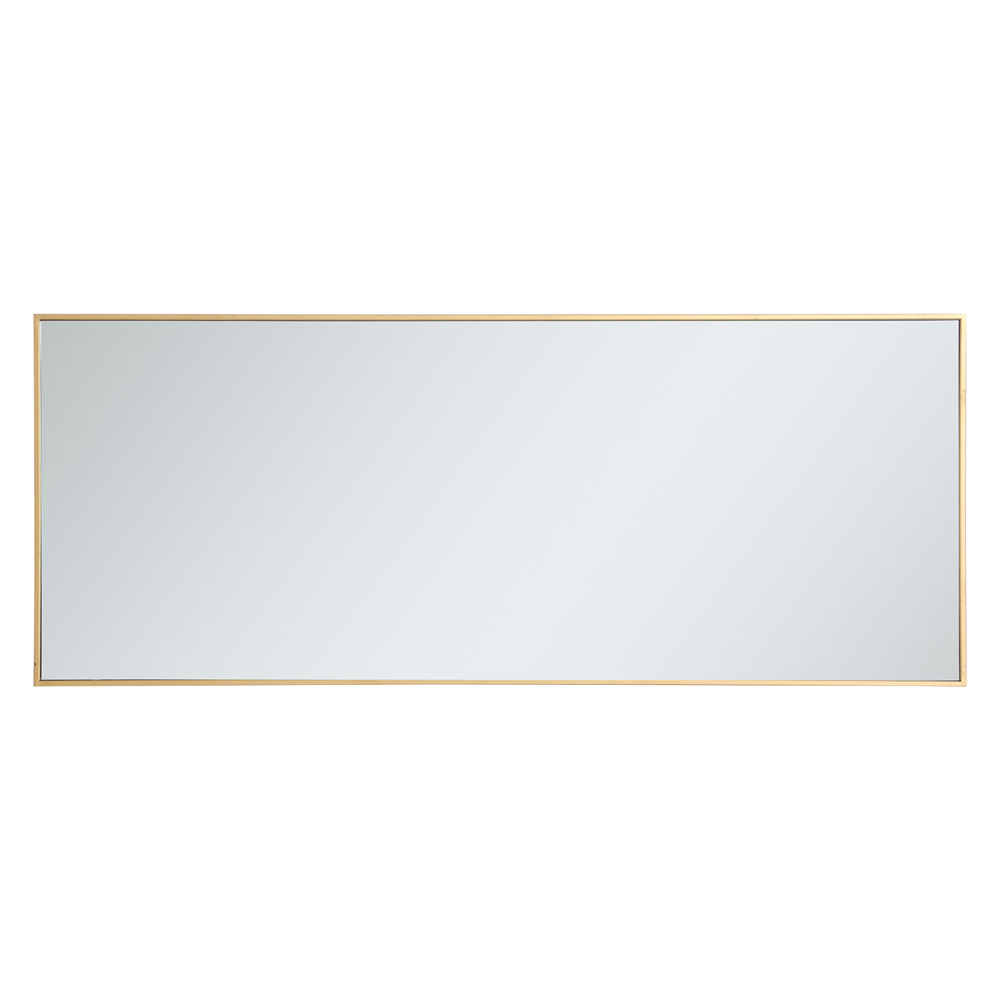 Elegant Wall Mirror - Brass, L 24" (MR42460BR)