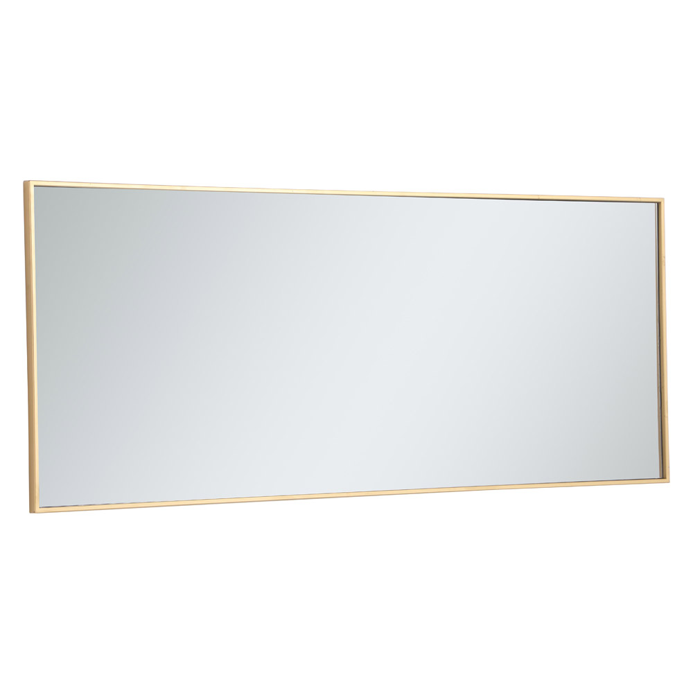 Elegant Wall Mirror - Brass, L 24" (MR42460BR)