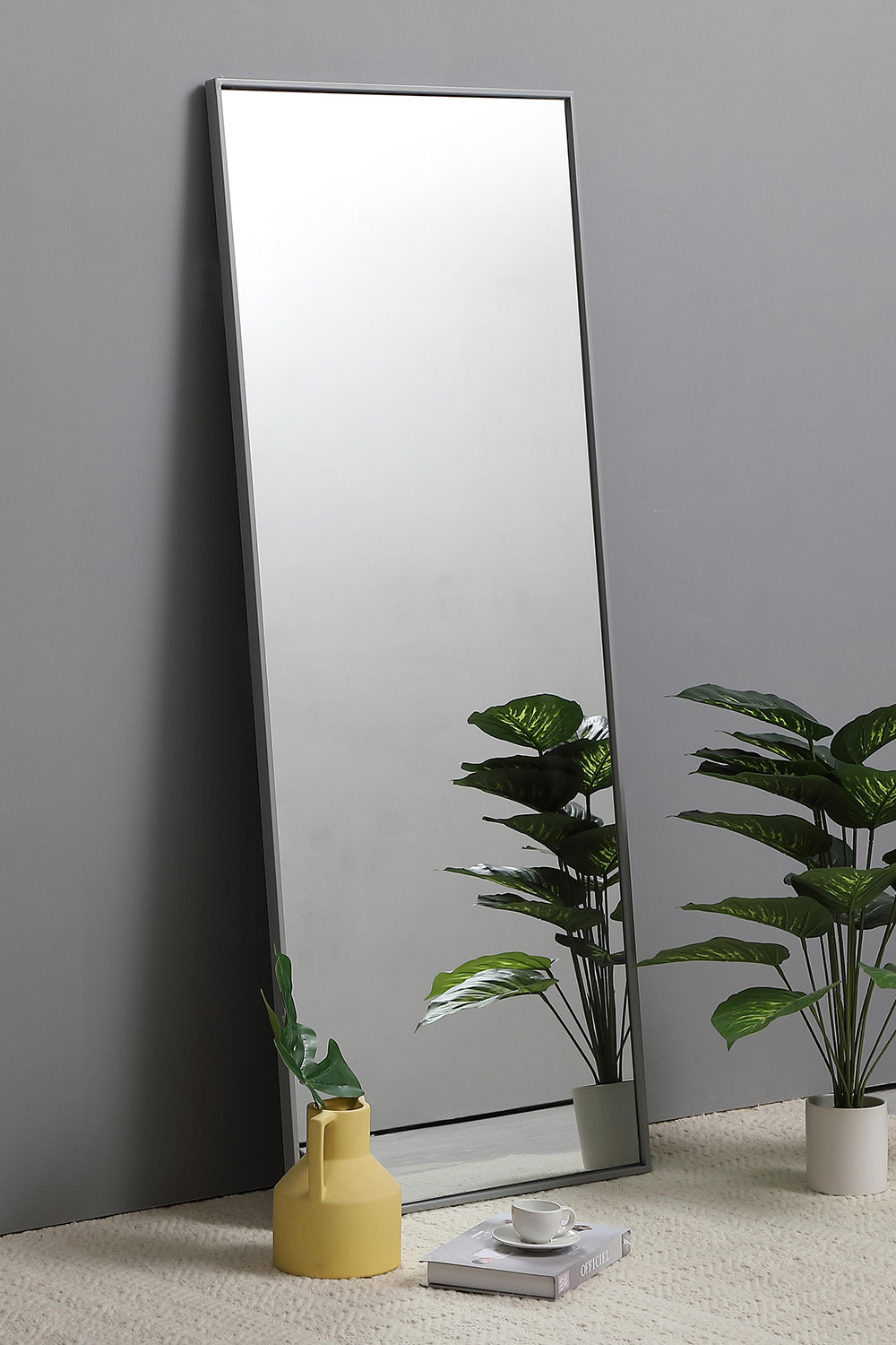 Elegant Wall Mirror - Gray, L 24" (MR42460GR)