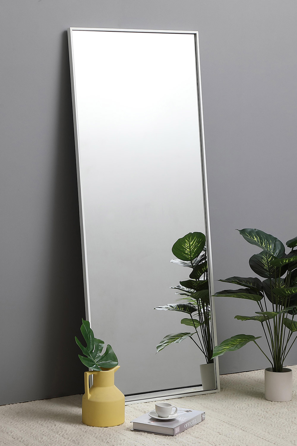 Elegant Wall Mirror - White, L 24" (MR42460WH)