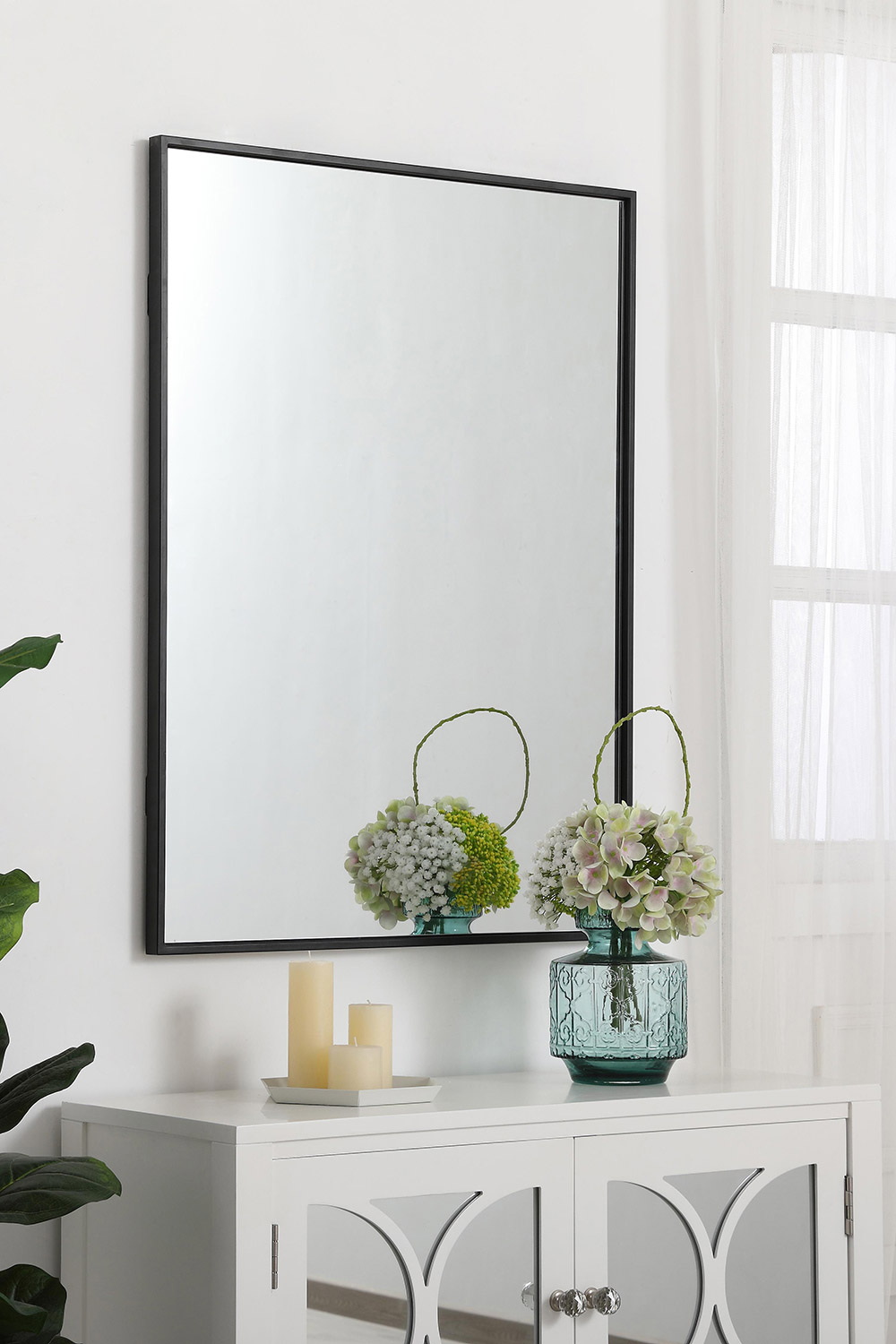 Elegant Wall Mirror - Black, L 36" (MR42736BK)