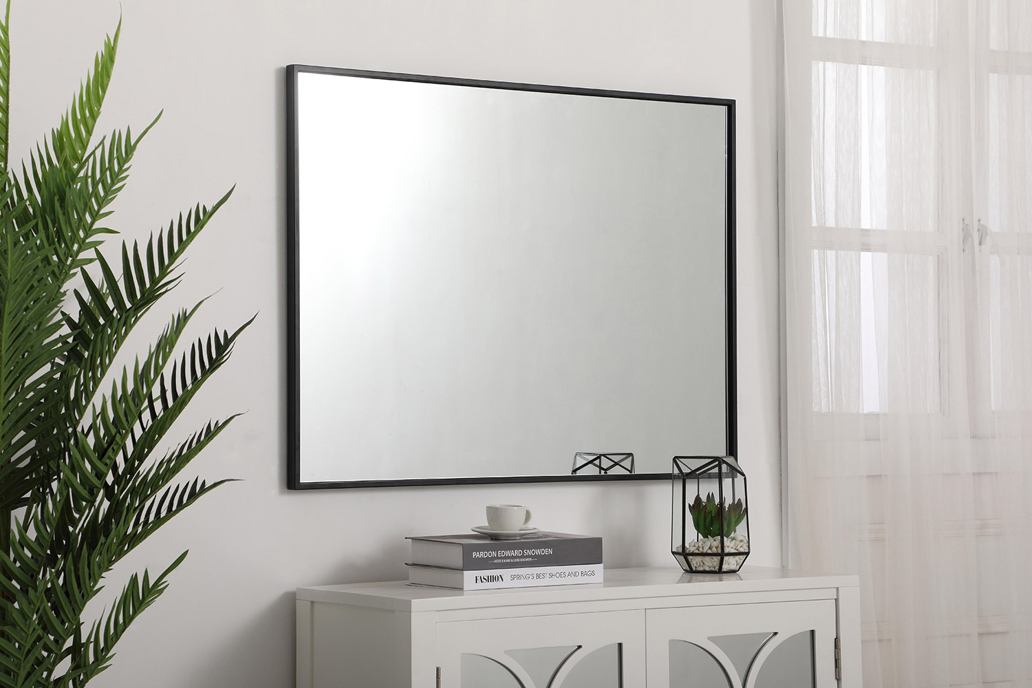 Elegant Wall Mirror - Black, L 36" (MR42736BK)