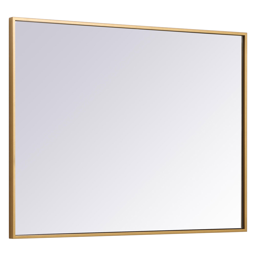 Elegant Wall Mirror - Brass, L 36" (MR42736BR)