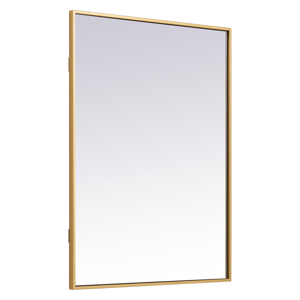 Elegant Wall Mirror - Brass, L 36" (MR42736BR)