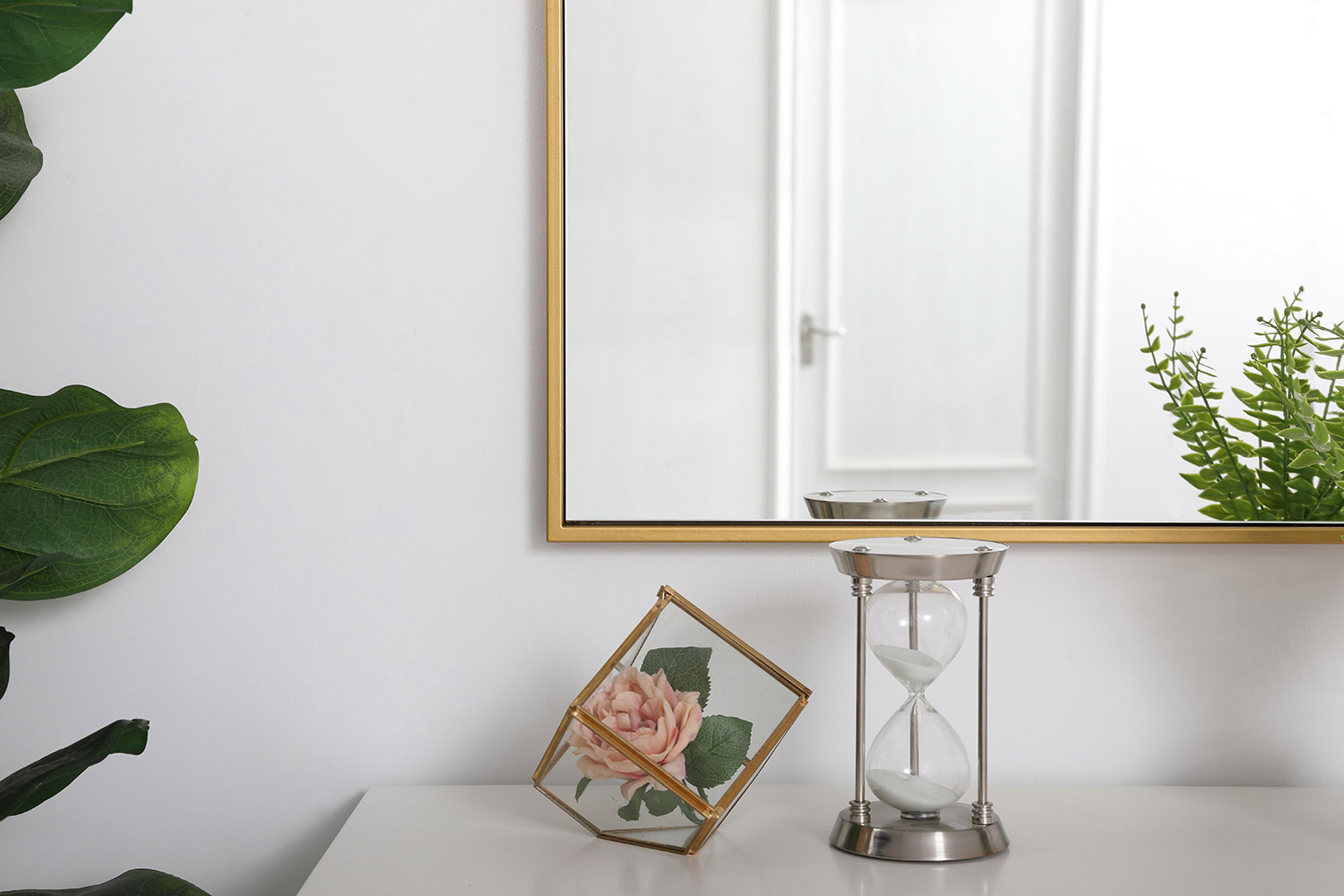 Elegant Wall Mirror - Brass, L 36" (MR42736BR)