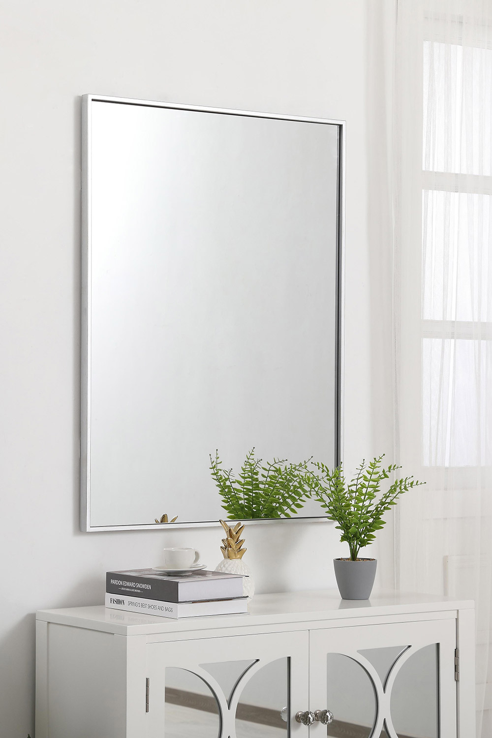 Elegant Wall Mirror - Silver, L 36" (MR42736S)