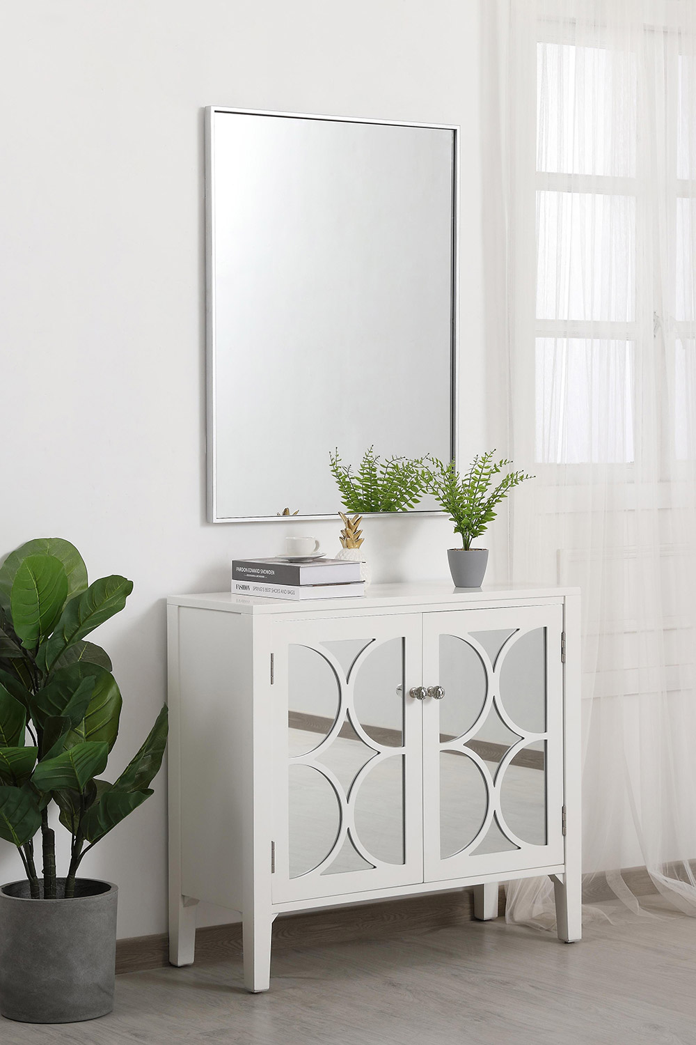 Elegant Wall Mirror - Silver, L 36" (MR42736S)