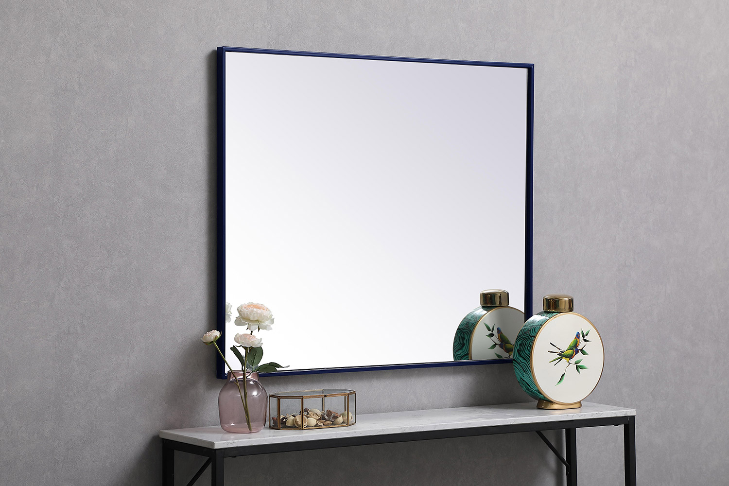 Elegant Wall Mirror - Blue, L 36" (MR43036BL)