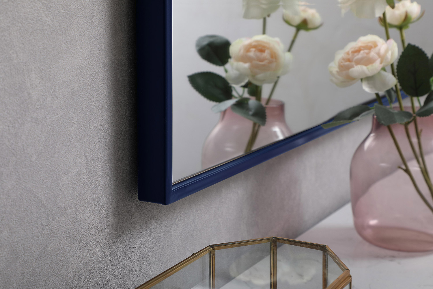 Elegant Wall Mirror - Blue, L 36" (MR43036BL)