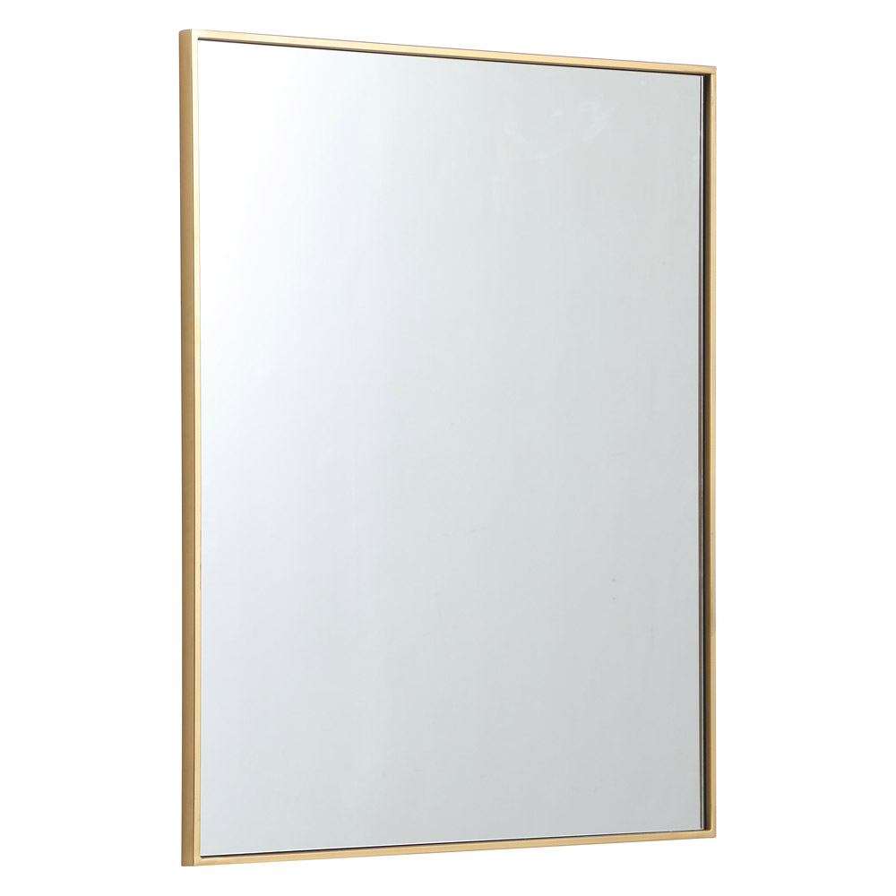 Elegant Wall Mirror - Brass, L 36" (MR43036BR)