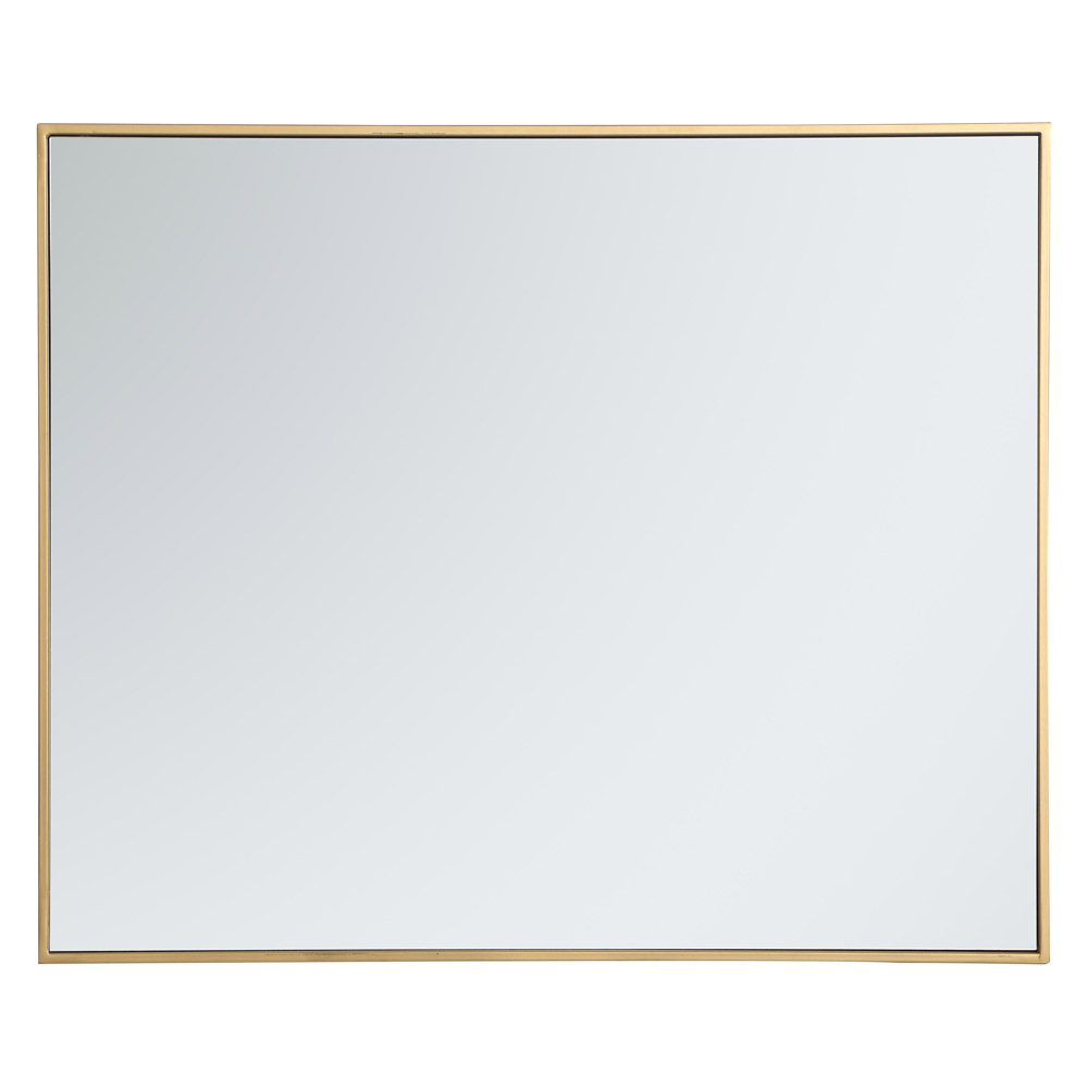 Elegant Wall Mirror - Brass, L 36" (MR43036BR)