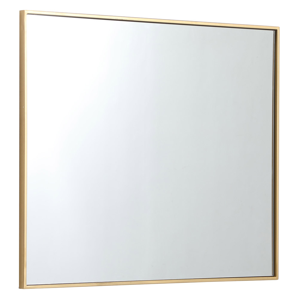 Elegant Wall Mirror - Brass, L 36" (MR43036BR)