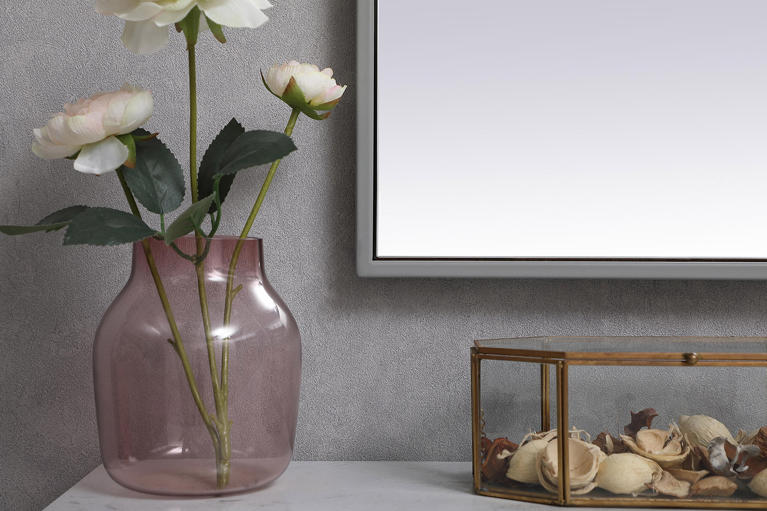 Elegant Wall Mirror - Gray, L 36" (MR43036GR)