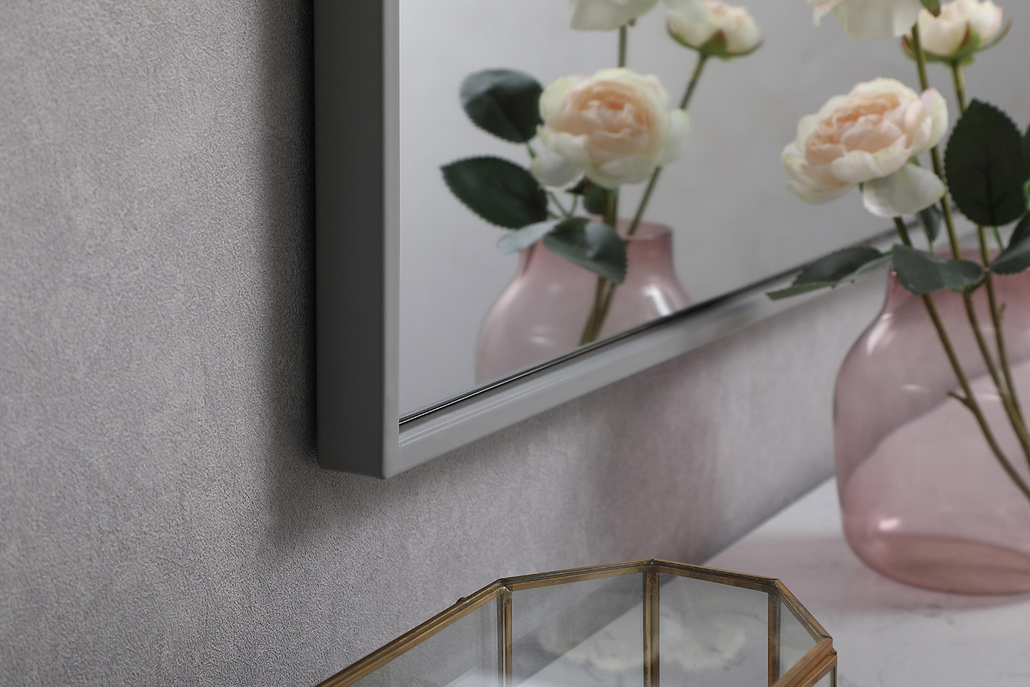 Elegant Wall Mirror - Gray, L 36" (MR43036GR)