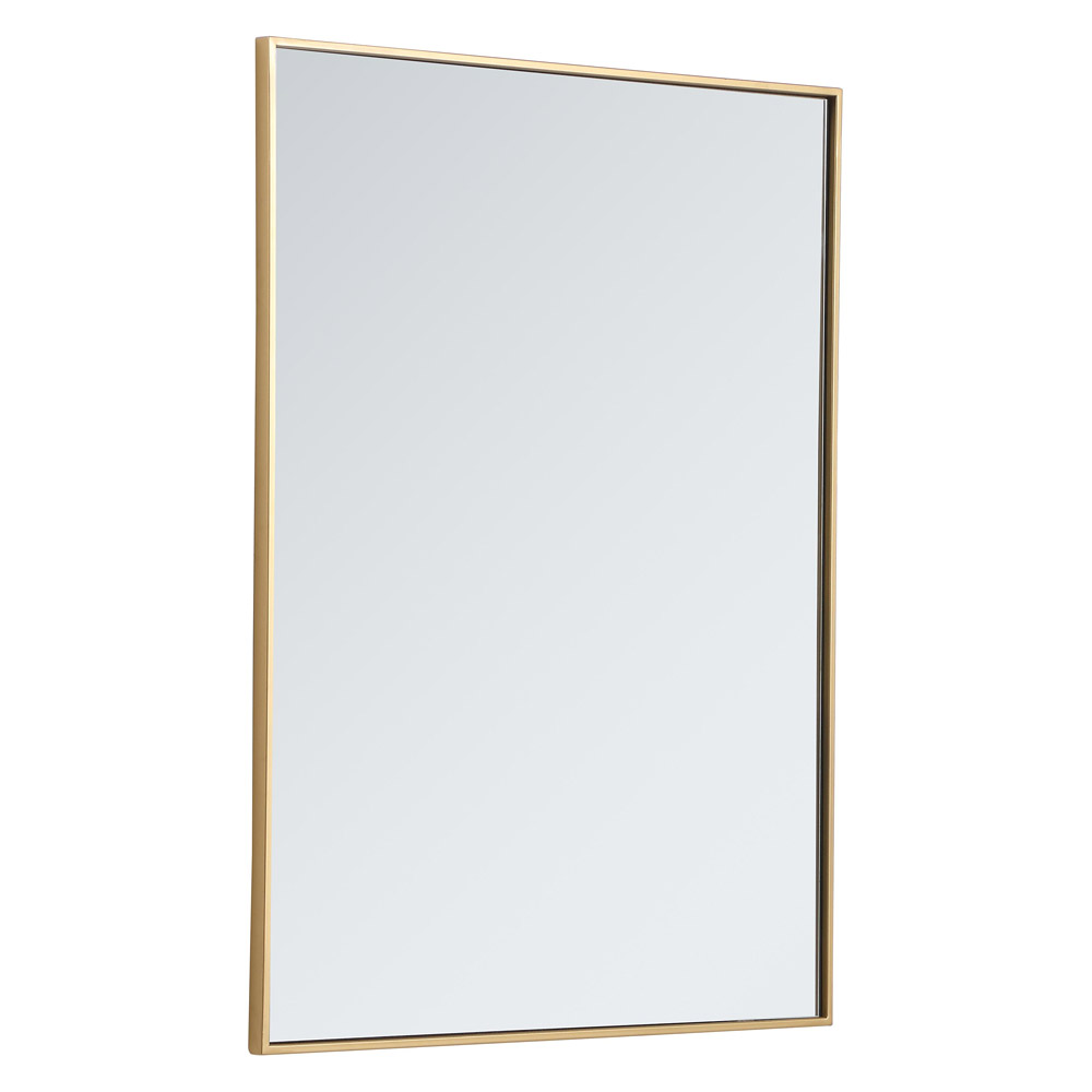 Elegant Wall Mirror - Brass, L 40" (MR43040BR)