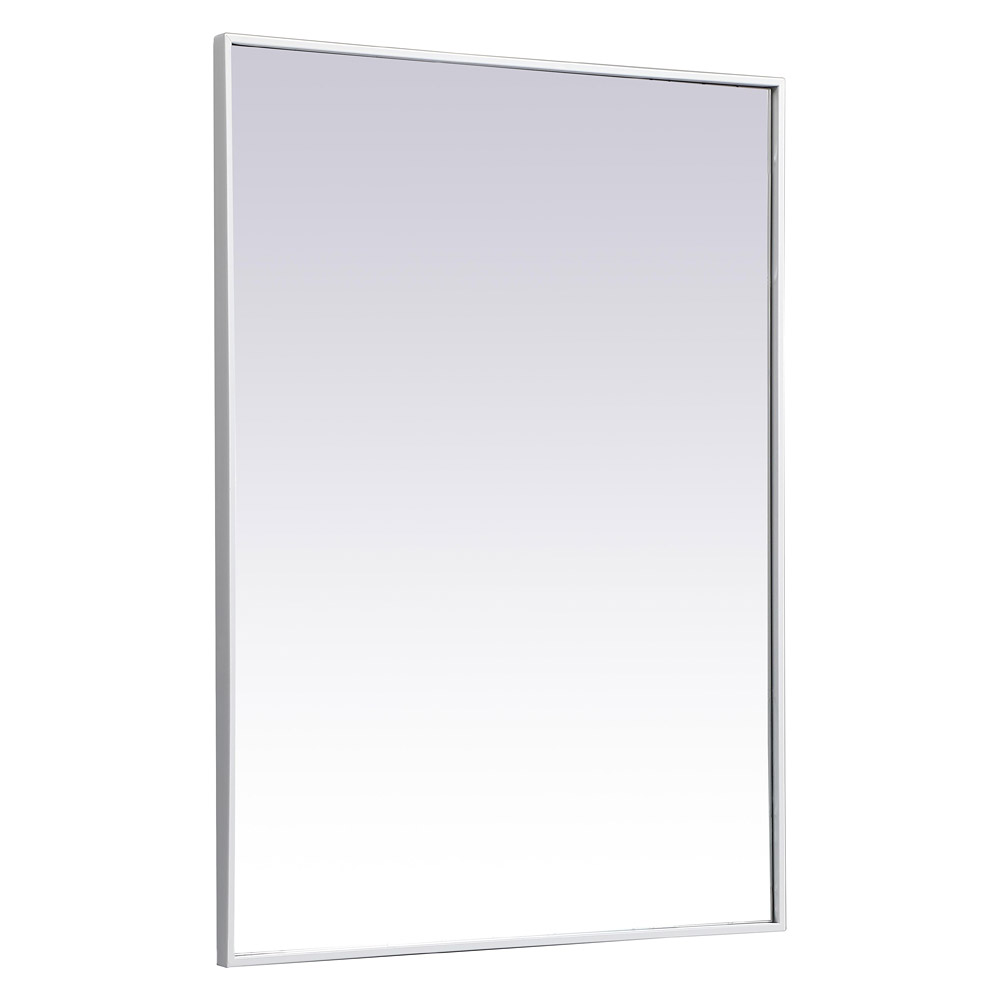 Elegant Wall Mirror - White, L 40" (MR43040WH)