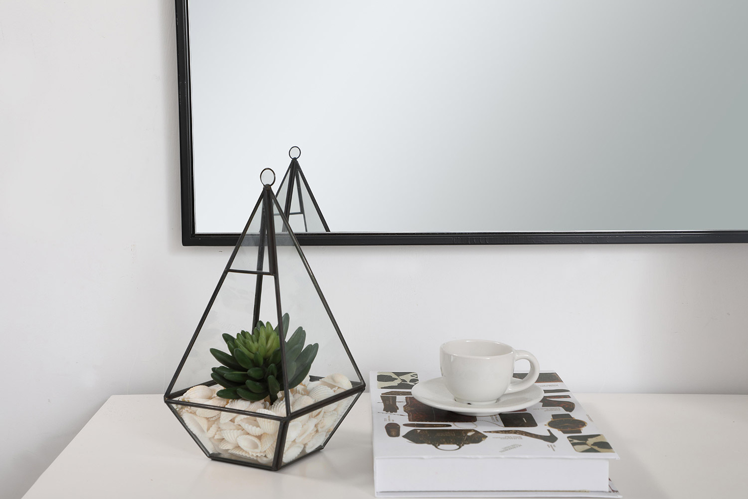 Elegant Wall Mirror - Black, L 48" (MR43048BK)