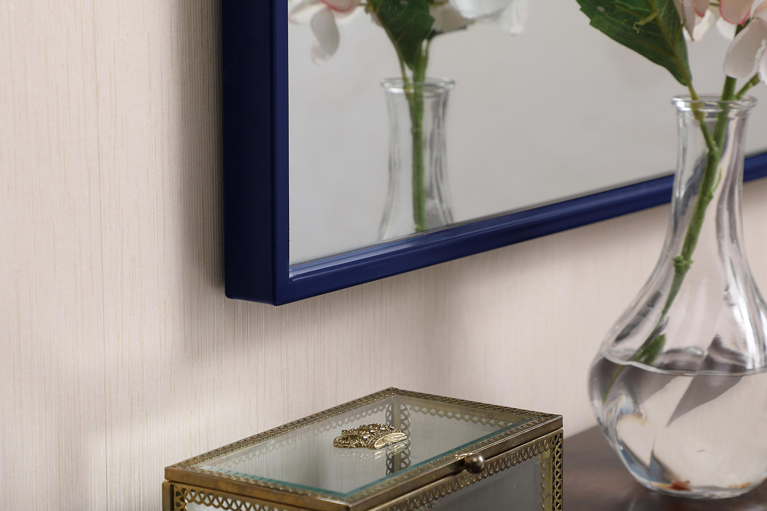 Elegant Wall Mirror - Blue, L 48" (MR43048BL)