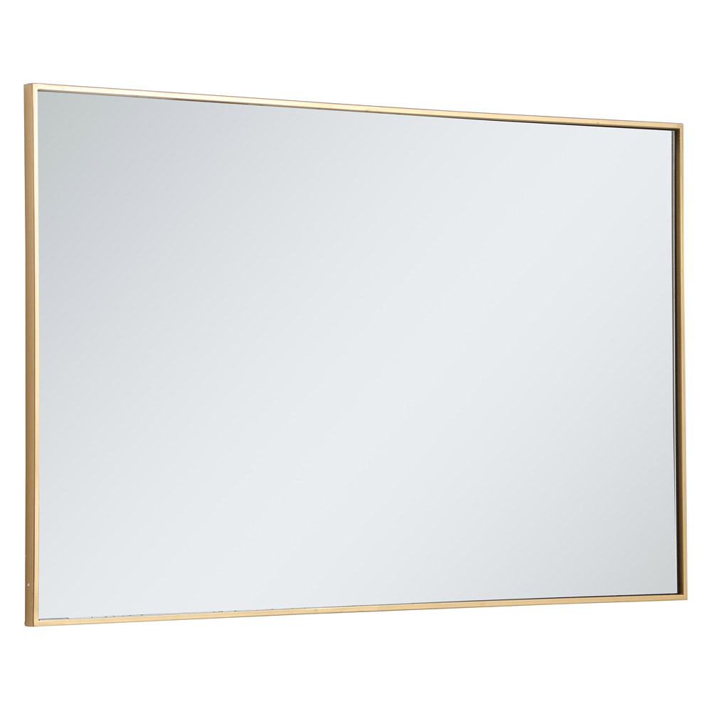 Elegant Wall Mirror - Brass, L 48" (MR43048BR)