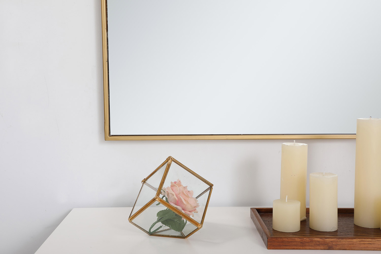 Elegant Wall Mirror - Brass, L 48" (MR43048BR)