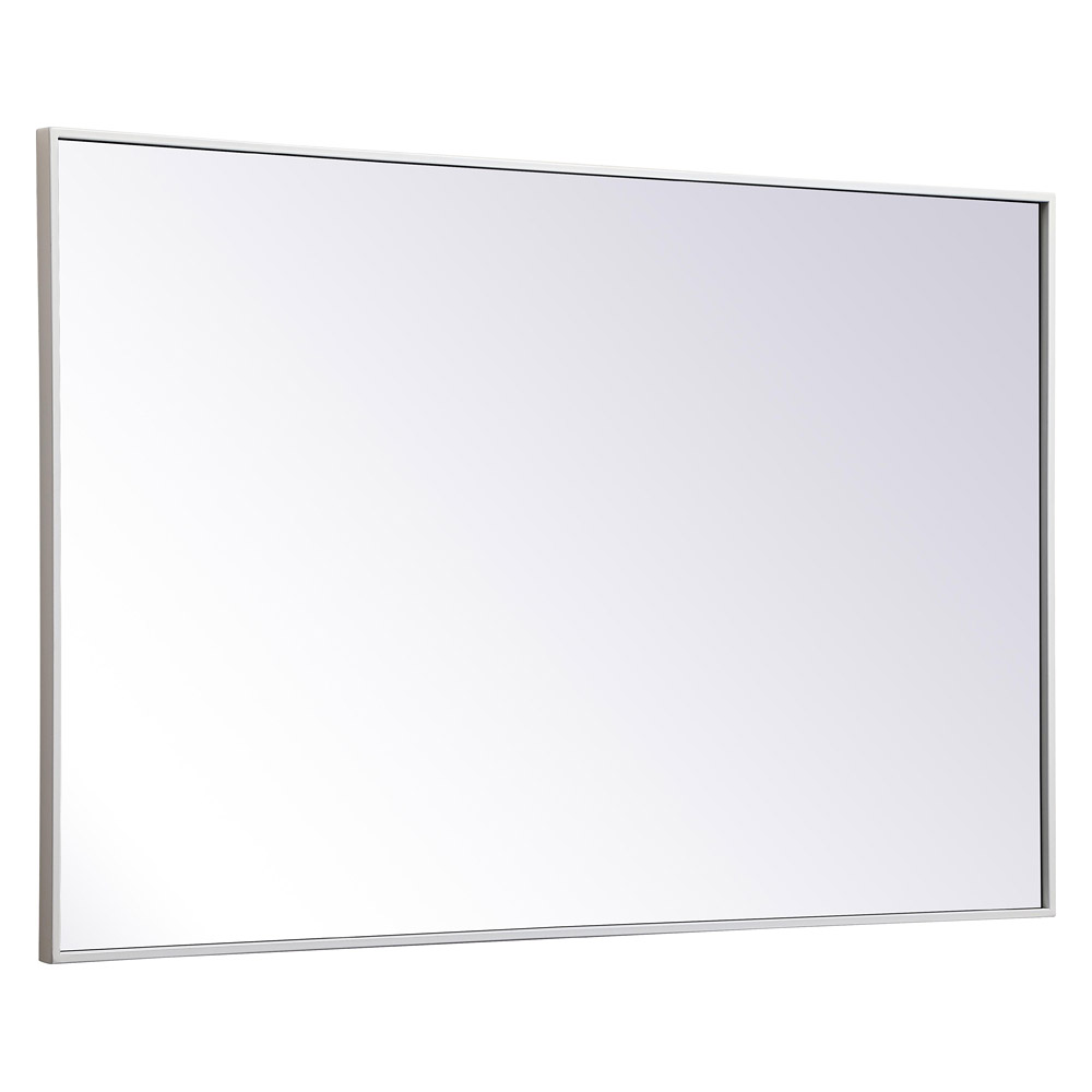 Elegant Wall Mirror - White, L 48" (MR43048WH)