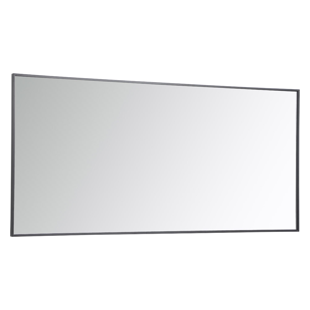 Elegant 30" Metal Frame Rectangle Mirror - Black (MR43060BK)