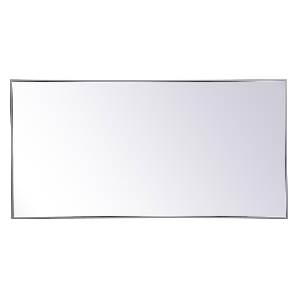 Elegant 30" Metal Frame Rectangle Mirror - Gray (MR43060GR)