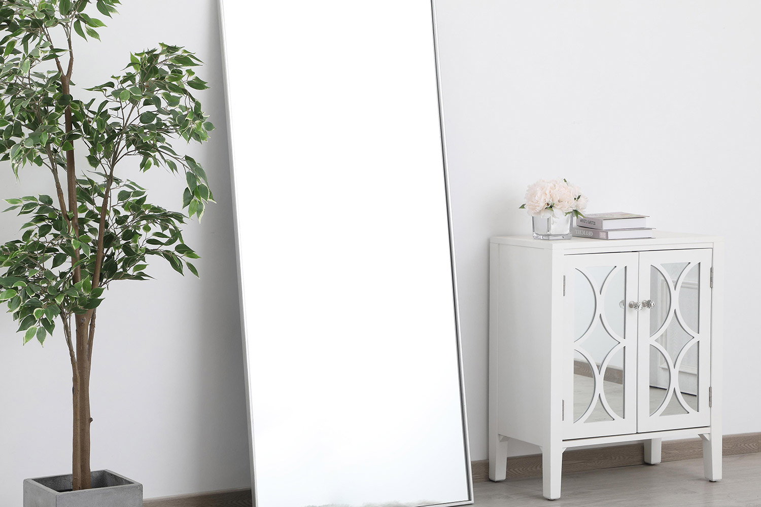 Elegant 30" Metal Frame Rectangle Mirror - Silver (MR43060S)