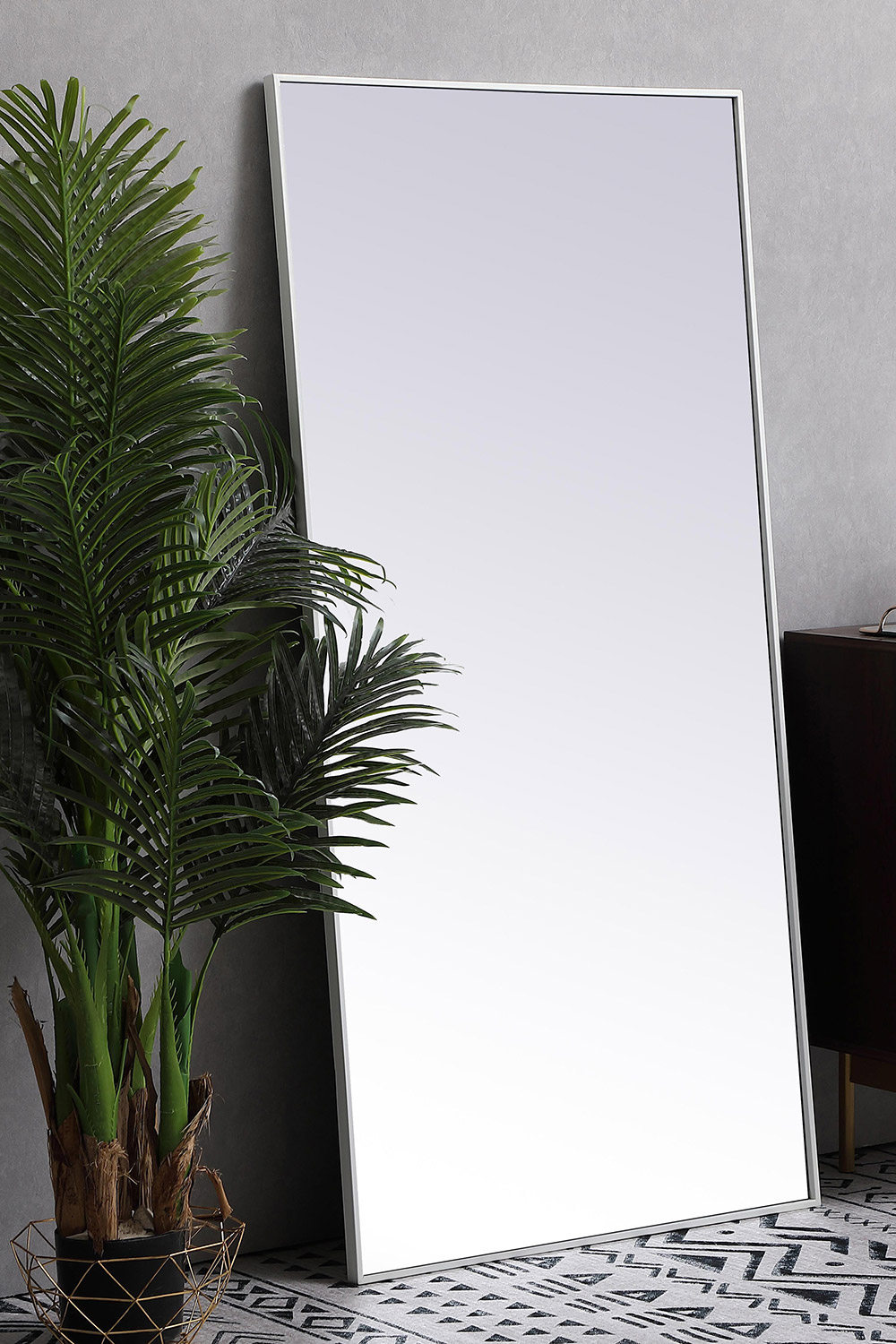 Elegant 30" Metal Frame Rectangle Mirror - White (MR43060WH)