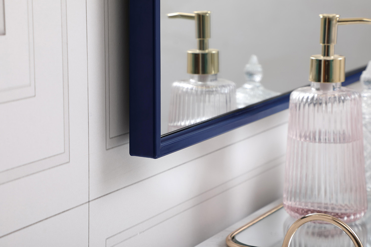 Elegant Wall Mirror - Blue, L 40" (MR43640BL)