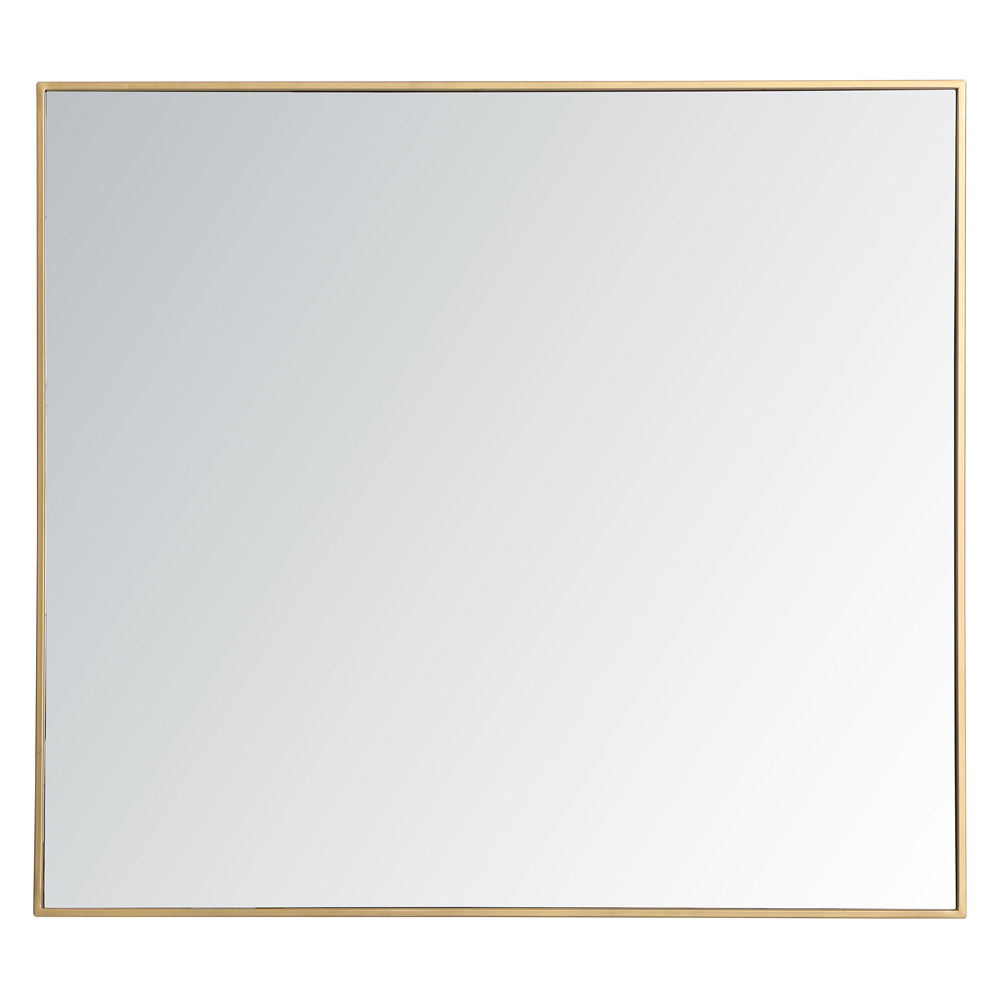 Elegant Wall Mirror - Brass, L 40" (MR43640BR)