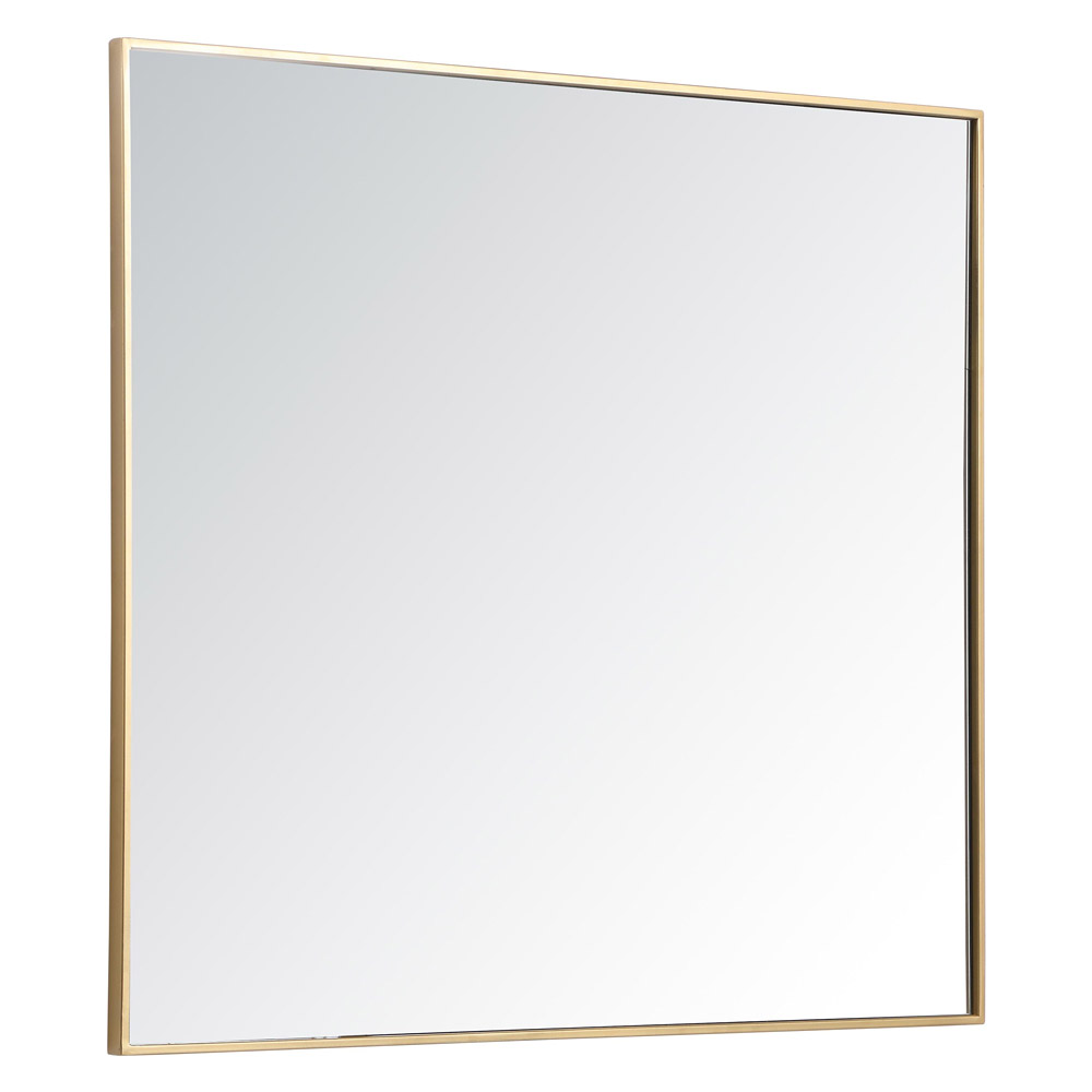 Elegant Wall Mirror - Brass, L 40" (MR43640BR)