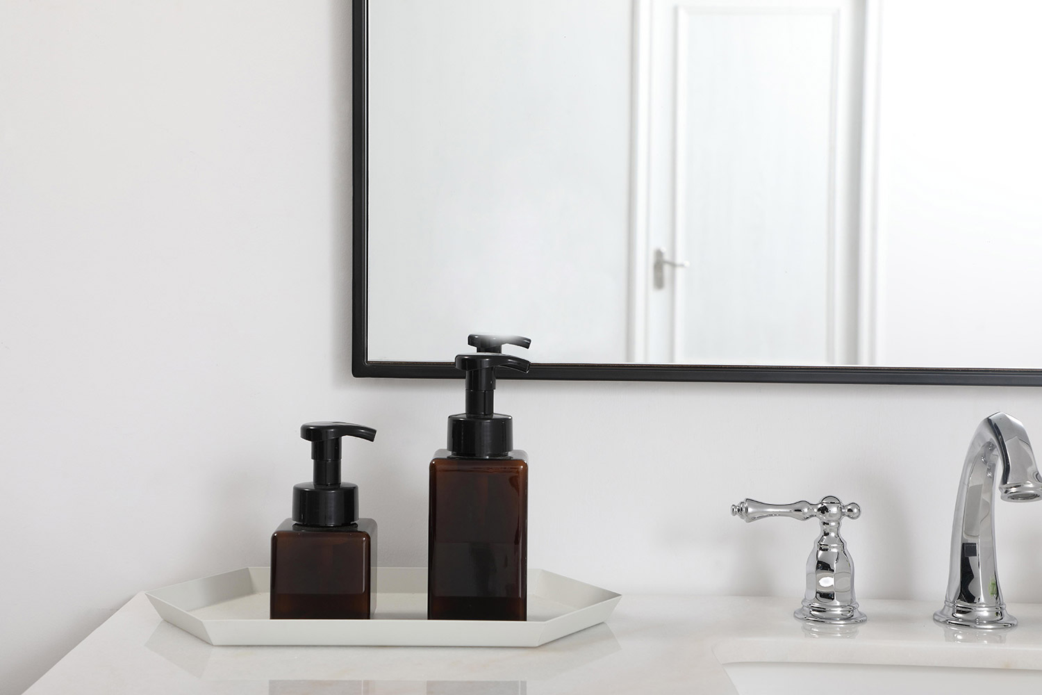 Elegant Wall Mirror - Black, L 48" (MR43648BK)