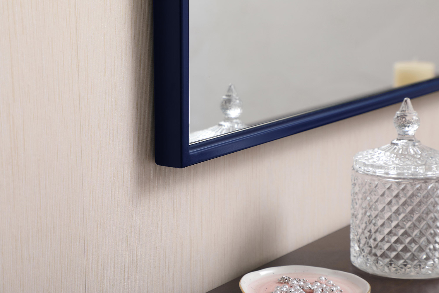 Elegant Wall Mirror - Blue, L 48" (MR43648BL)