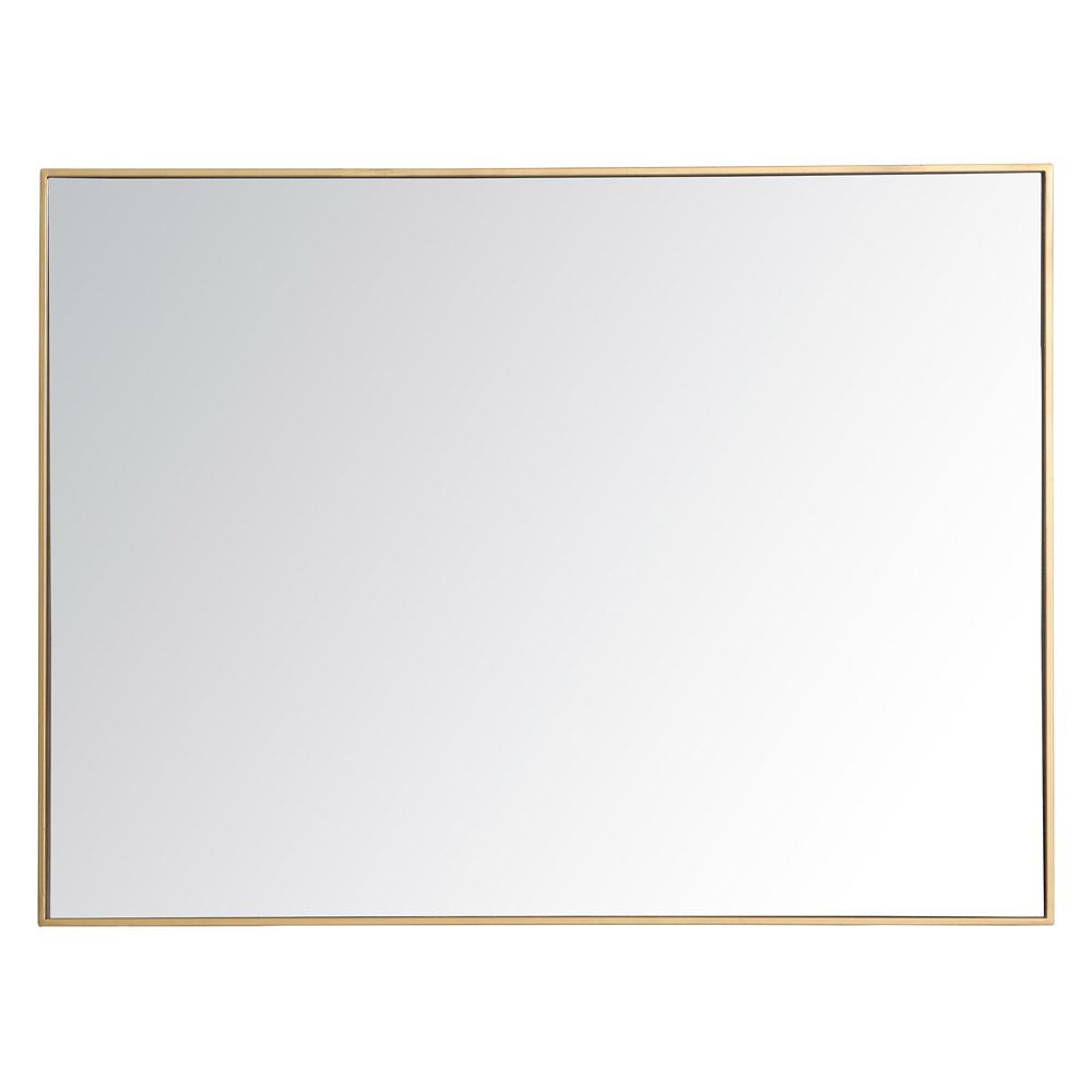 Elegant Wall Mirror - Brass, L 48" (MR43648BR)