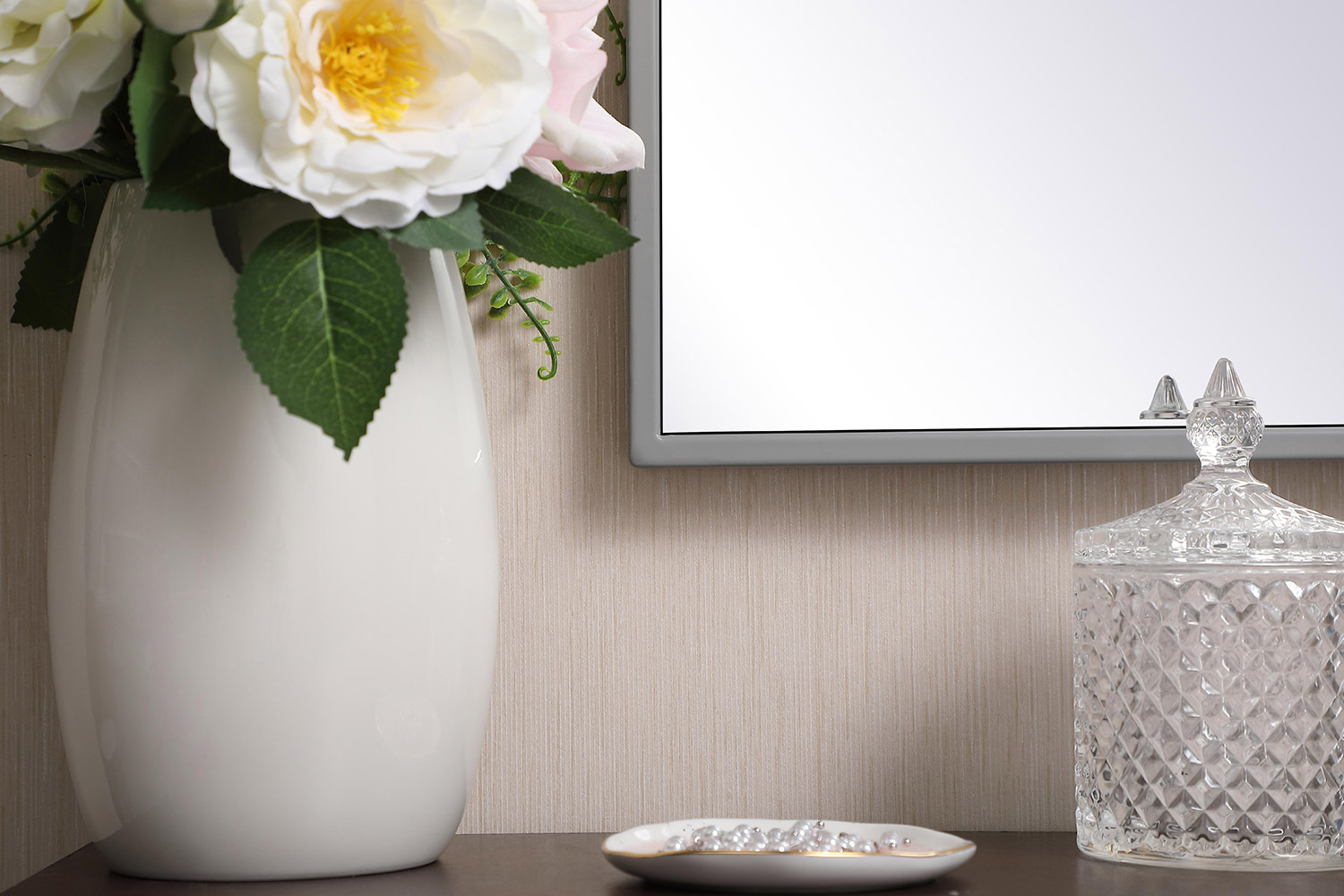 Elegant Wall Mirror - Gray, L 48" (MR43648GR)