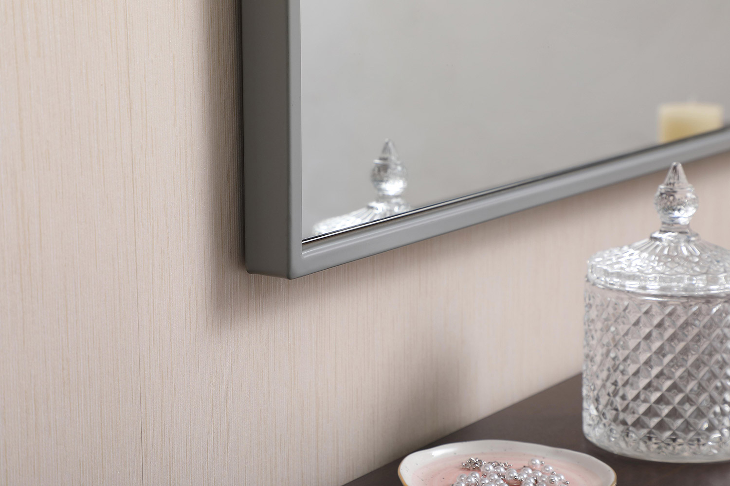 Elegant Wall Mirror - Gray, L 48" (MR43648GR)