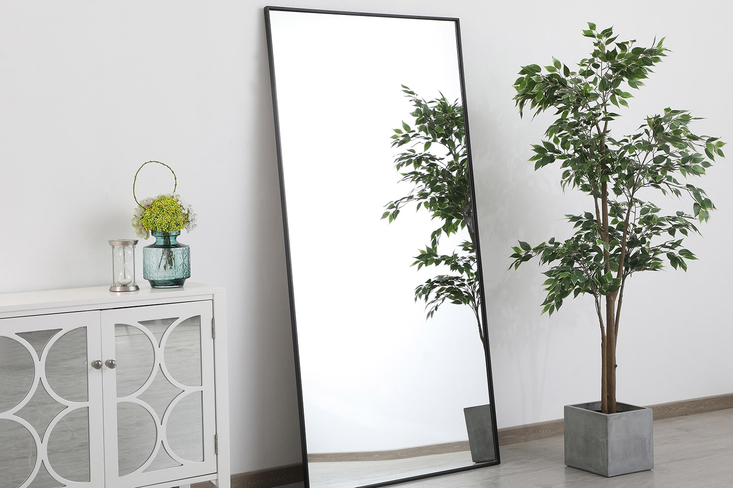 Elegant Wall Mirror - Black, L 72" (MR43672BK)