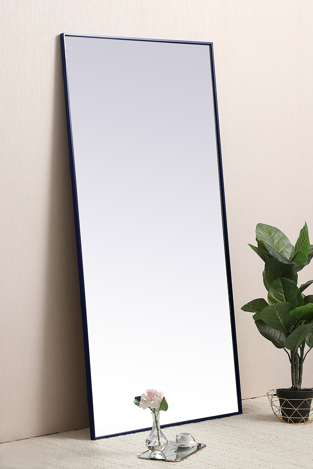 Elegant Wall Mirror - Blue, L 72" (MR43672BL)