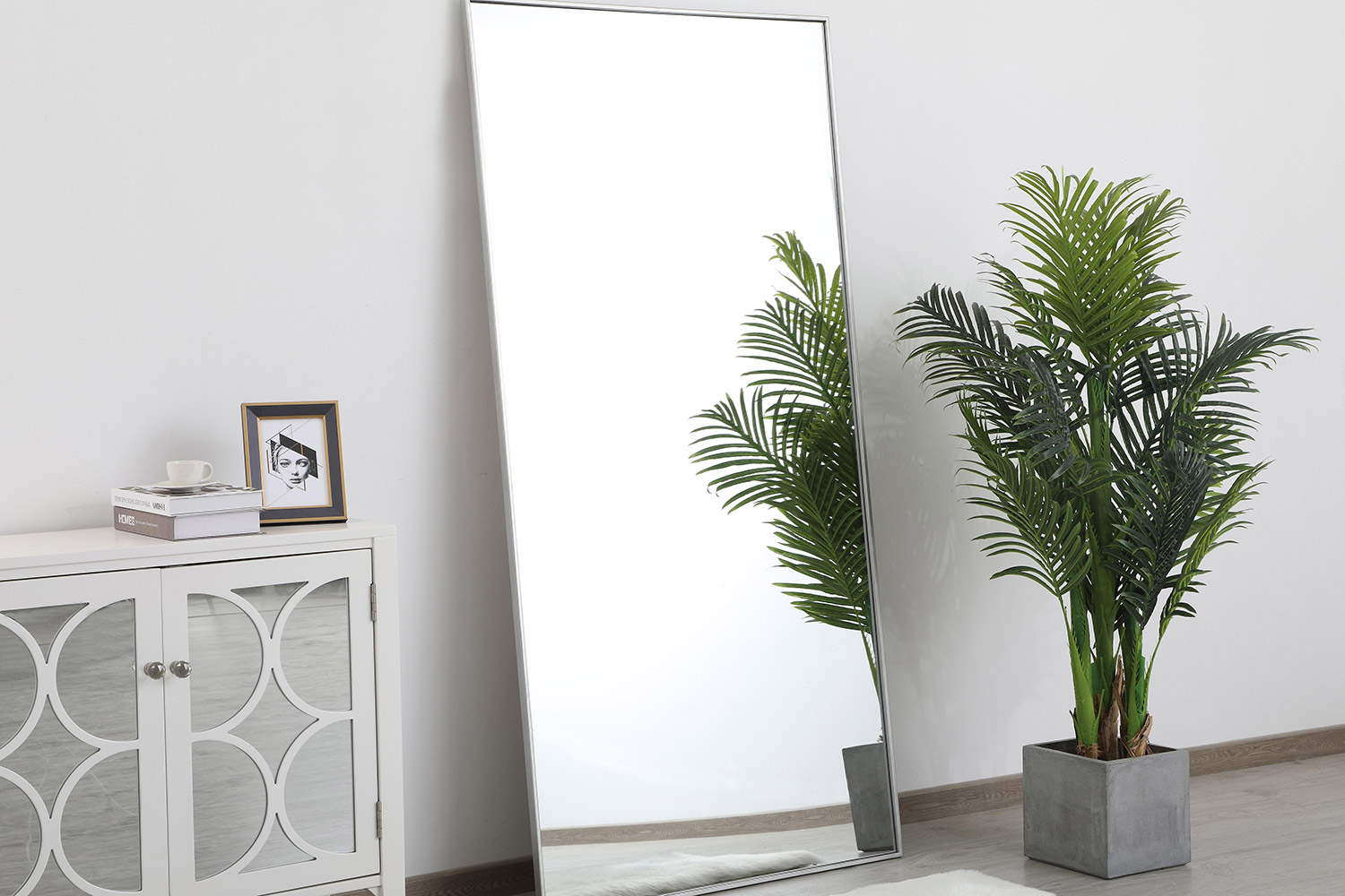 Elegant Wall Mirror - Silver, L 72" (MR43672S)