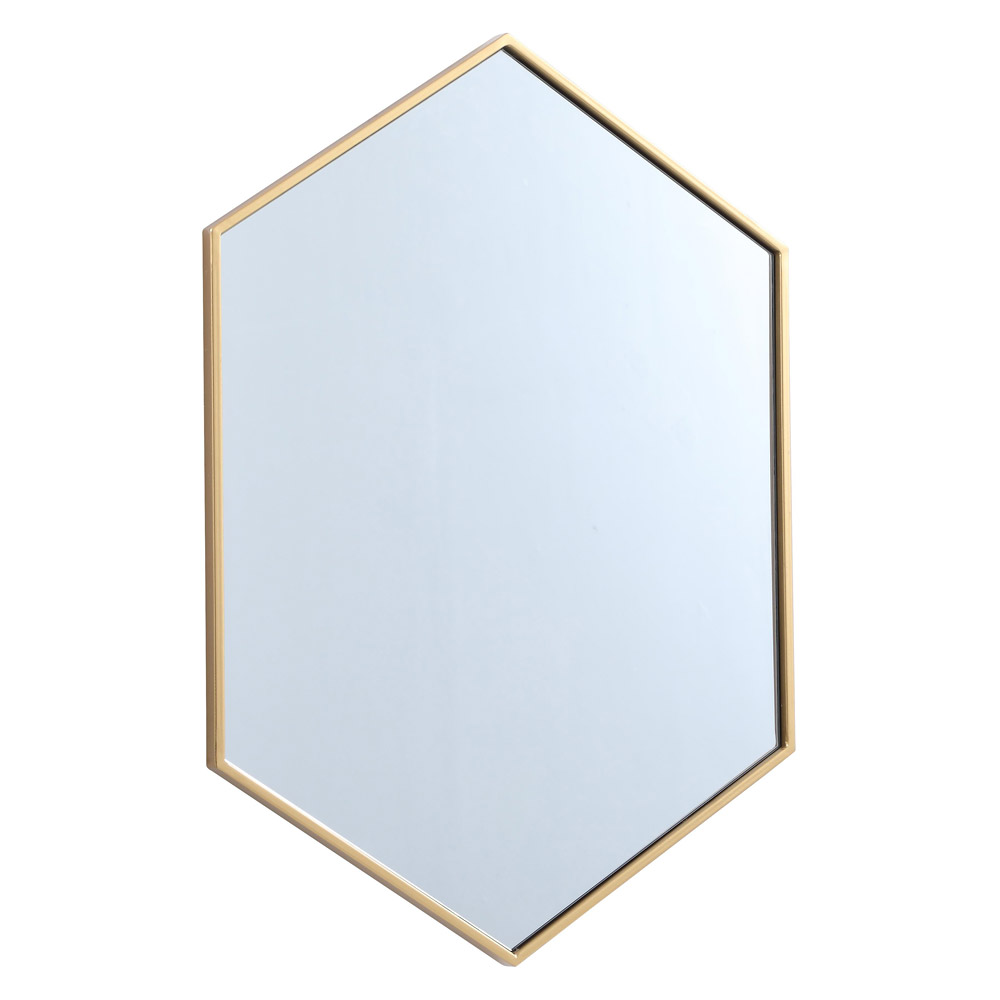 Elegant Wall Mirror - Brass, L 24" (MR4424BR)