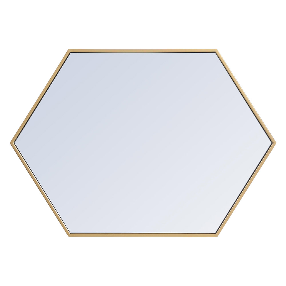 Elegant Wall Mirror - Brass, L 24" (MR4424BR)