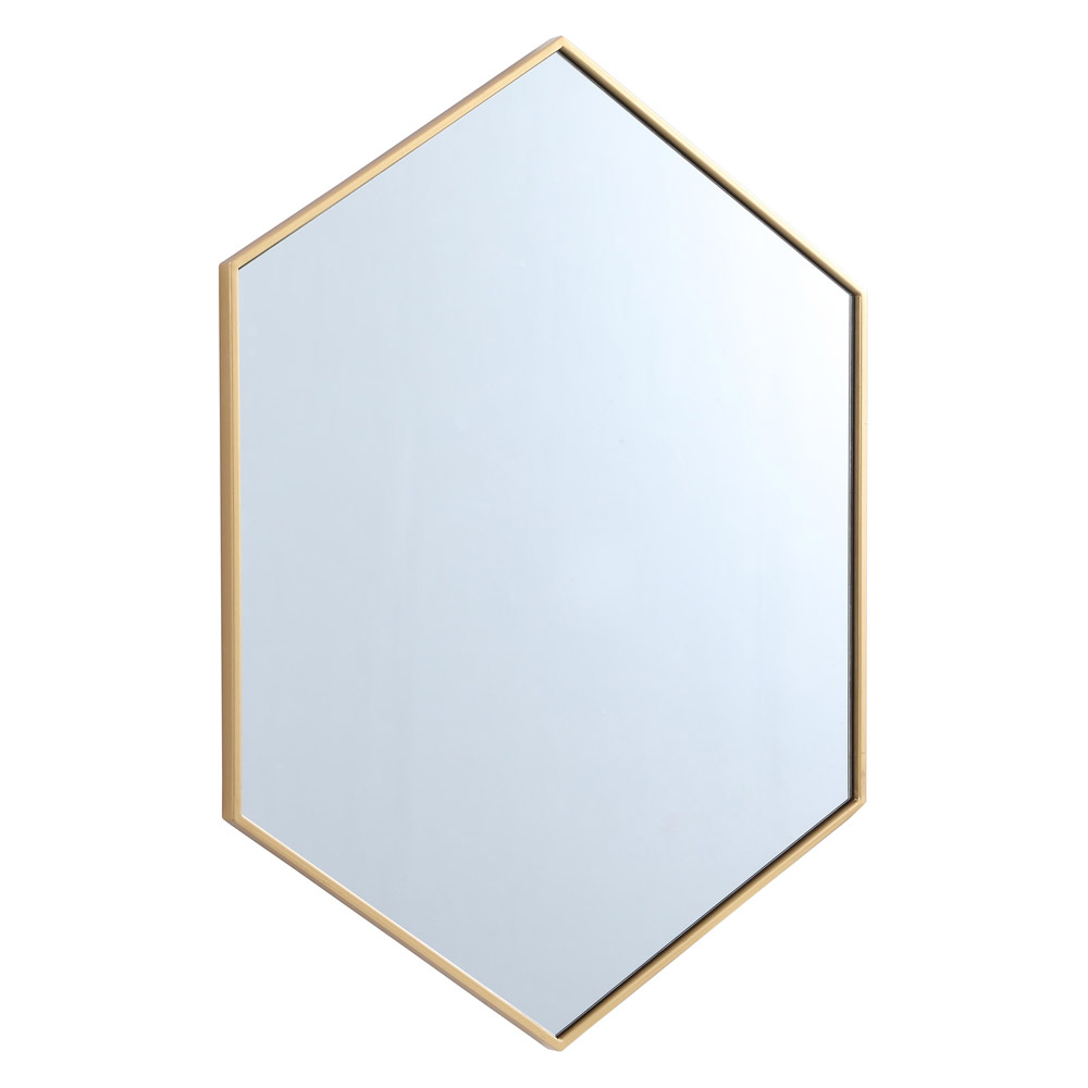 Elegant Wall Mirror - Brass, L 30" (MR4430BR)